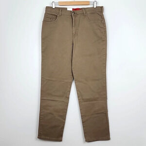 Gloria Vanderbilt Amanda Classic Fit Tapered Leg Tan Jeans Petite Medium Size 14